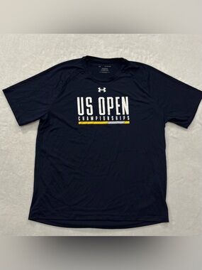 Under Armour Tech Tee US Open Championships Navy Athletic T-Shirt Men's Size 2XL